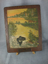 Load image into Gallery viewer, 1940s Miller High Life Milwaukee WI Bass Fish Scene Beer Sign Composite Wood Look Bar Sign