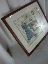 Load image into Gallery viewer, Vintage Cross Stitch Sewing Room Framed Wall Art