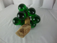 Load image into Gallery viewer, MCM Retro Lucite Green Grapes Bunch with Rustic Wood Stem
