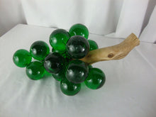 Load image into Gallery viewer, MCM Retro Lucite Green Grapes Bunch with Rustic Wood Stem