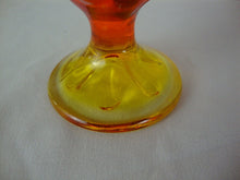 Load image into Gallery viewer, Vintage Viking Glass Amberina Six Petal Persimmon Glass Swung Bud Vase