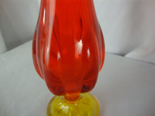 Load image into Gallery viewer, Vintage Viking Glass Amberina Six Petal Persimmon Glass Swung Bud Vase