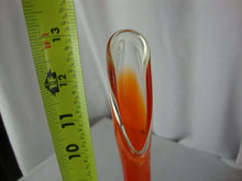 Load image into Gallery viewer, Vintage Viking Glass Amberina Six Petal Persimmon Glass Swung Bud Vase
