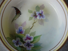 Load image into Gallery viewer, Vintage Nippon Handpainted Butterfly Flowers Handled Small Bowl