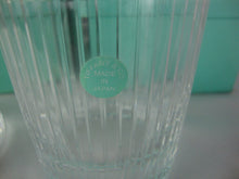 Load image into Gallery viewer, Tiffany & Co Crystal Pinstripe Old Fashion Tumbler Glasses Set of 2 with Boxes