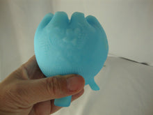 Load image into Gallery viewer, Vintage Fenton Glass Blue Satin Footed Grape Motif Small Rose Bowl