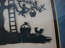Load image into Gallery viewer, Vintage Scherenschnitte Sue Schultz Scissor Cuttings Apple Tree Picking Day Framed Artwork