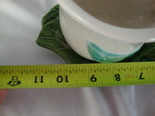 Load image into Gallery viewer, Vintage Morton Pottery Double Calla Lily Planter Flower Pot with Attached Saucer and Frog