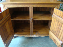 Load image into Gallery viewer, Farmhouse County Beadboard Display Storage Hutch Cabinet