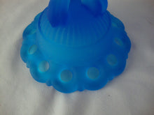 Load image into Gallery viewer, Vintage Westmoreland Blue Satin Glass Candleholders Set of 2