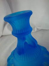Load image into Gallery viewer, Vintage Westmoreland Blue Satin Glass Candleholders Set of 2