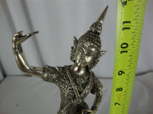 Load image into Gallery viewer, Vintage Metal Silver Tone Thai Bali Standing Dancer Figurine