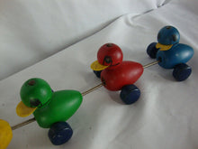 Load image into Gallery viewer, Vintage Fisher Price Mama Duck with Three Babies Pull Toy