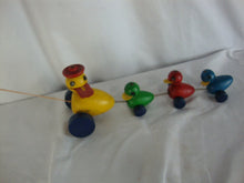 Load image into Gallery viewer, Vintage Fisher Price Mama Duck with Three Babies Pull Toy
