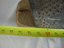 Load image into Gallery viewer, Vintage Primitive Punched Metal Star Motif with Rustic Wood Back Grater