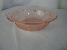 Load image into Gallery viewer, Vintage Jeanette Vaseline Pink Depression Glass 6" Cereal Bowl