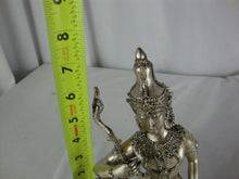 Load image into Gallery viewer, Vintage Metal Silver Tone Thai Bali Sitting Musician Figurine
