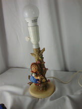 Load image into Gallery viewer, Vintage Goebel Hummel Girl with Bird Lamp Base No Shade