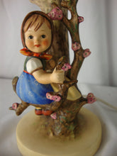 Load image into Gallery viewer, Vintage Goebel Hummel Girl with Bird Lamp Base No Shade