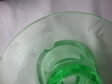 Load image into Gallery viewer, Vintage Paden City Vaseline Etched Glass Candleholders Set of 2