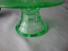 Load image into Gallery viewer, Vintage Paden City Vaseline Etched Glass Candleholders Set of 2