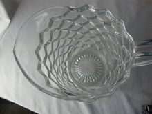 Load image into Gallery viewer, Vintage American Fostoria Clear Glass Cubist Clear Glass Jug Pitcher
