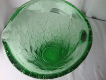 Load image into Gallery viewer, Vintage Green Crinkle Glass Tall Beverage Pitcher
