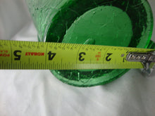 Load image into Gallery viewer, Vintage Green Crinkle Glass Tall Beverage Pitcher