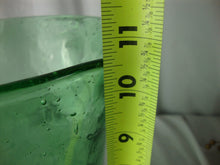 Load image into Gallery viewer, Vintage Green Crinkle Glass Tall Beverage Pitcher