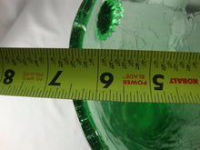 Load image into Gallery viewer, Vintage Green Crinkle Glass Tall Beverage Pitcher