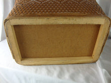 Load image into Gallery viewer, Vintage Red Man Products Woven Picnic Basket with Metal Swing Handles