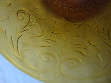 Load image into Gallery viewer, Vintage Tiara Amber Sandwich Glass Large Cake Serving Platter