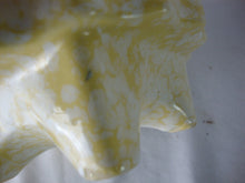 Load image into Gallery viewer, Vintage Yellow White Spatter Ceramic Four Legged Small Planter Pot