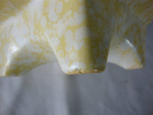 Load image into Gallery viewer, Vintage Yellow White Spatter Ceramic Four Legged Small Planter Pot