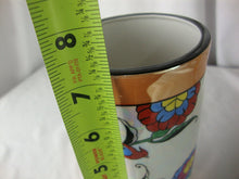Load image into Gallery viewer, Vintage Meito Japan Orange White Luster Bird Flower Motif Vase