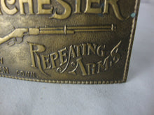 Load image into Gallery viewer, Vintage Winchester Repeating Arms Lewis Buckles Brass Belt Buckle