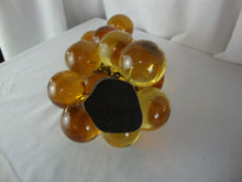 Load image into Gallery viewer, MCM Retro Lucite Amber Grapes Bunch with Rustic Wood Stem
