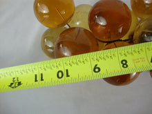 Load image into Gallery viewer, MCM Retro Lucite Amber Grapes Bunch with Rustic Wood Stem