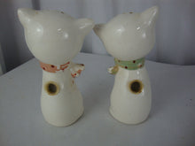 Load image into Gallery viewer, Vintage Winking Eyes Ceramic Cat Polka Dot Scarves Salt & Pepper Shaker Set