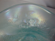 Load image into Gallery viewer, Vintage Northwood Glass Ice Blue Tripod Base Ruffled Edge Candy Trinket Dish