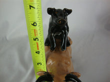 Load image into Gallery viewer, Lynn Bailey Pottery Tan Bull with Black White Pig on Back 6 Inch