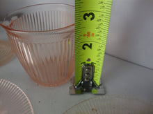 Load image into Gallery viewer, Vintage Jeanette Glass Pink Homespun Glass Child's Play Tea Set *Missing Teacup