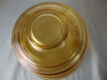 Load image into Gallery viewer, Vintage Marigold Carnival Glass Liberty Bell Bicentennial Cookie Canister Jar with Lid