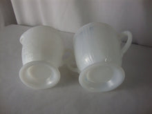 Load image into Gallery viewer, Vintage Opalescent Pressed Glass Sugar and Creamer Set