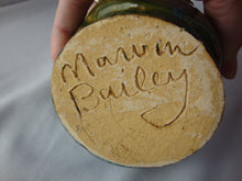 Load image into Gallery viewer, Marvin Bailey SC Folk Art Potter Green/Blue/Tan Streaky Five Tooth Small Ugly Face Jug