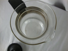Load image into Gallery viewer, MCM Pyrex Clear Glass Black Flowers Coffee Tea Carafe