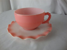 Load image into Gallery viewer, Vintage Hazel Atlas Pink Crinoline Teacup and Saucer Set