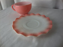 Load image into Gallery viewer, Vintage Hazel Atlas Pink Crinoline Teacup and Saucer Set