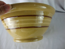 Load image into Gallery viewer, Vintage Yellow Ware Stoneware Striped 10 1/4" Mixing Bowl