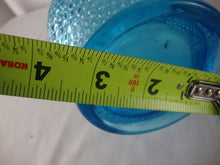 Load image into Gallery viewer, Vintage Empoli Aqua Textured Grape Cherry Italian Glass Bottle Decanter